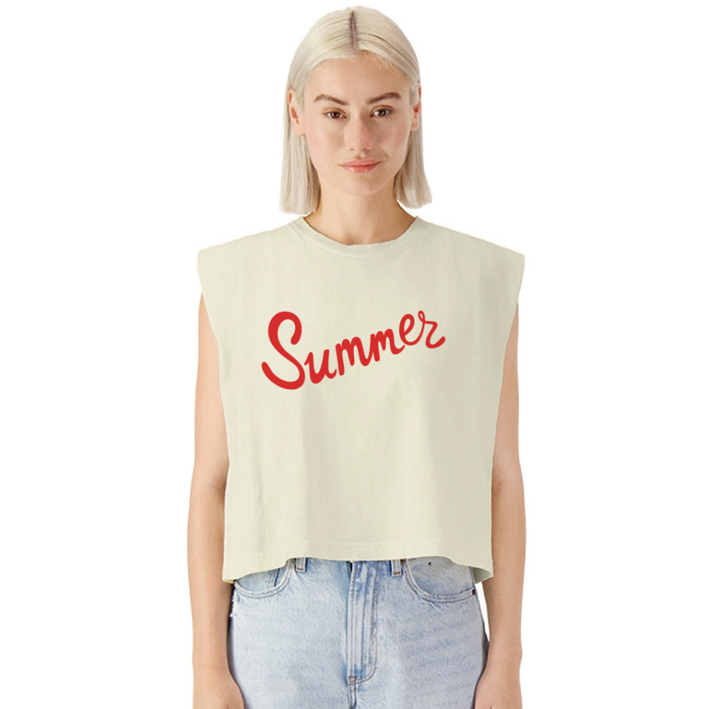 American Apparel Women's Garment Dyed Muscle Tank - faded cream