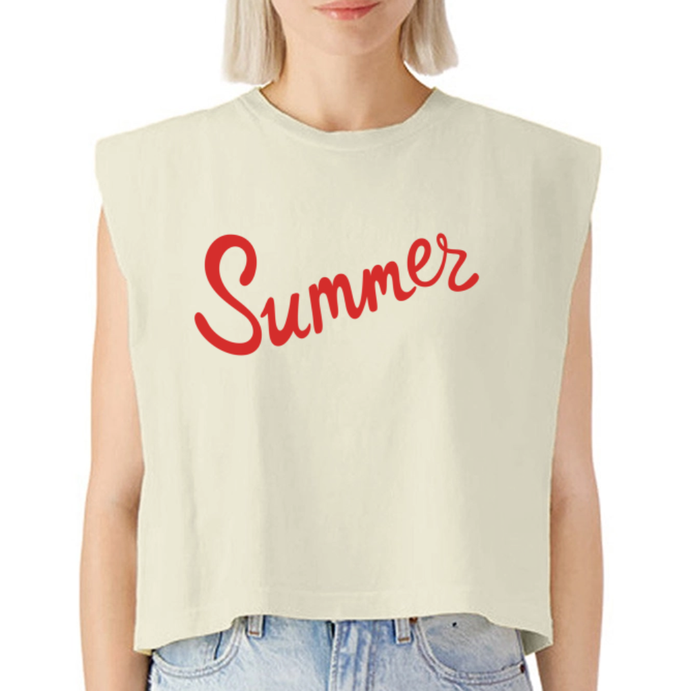 American Apparel Women's Garment Dyed Muscle Tank - faded cream
